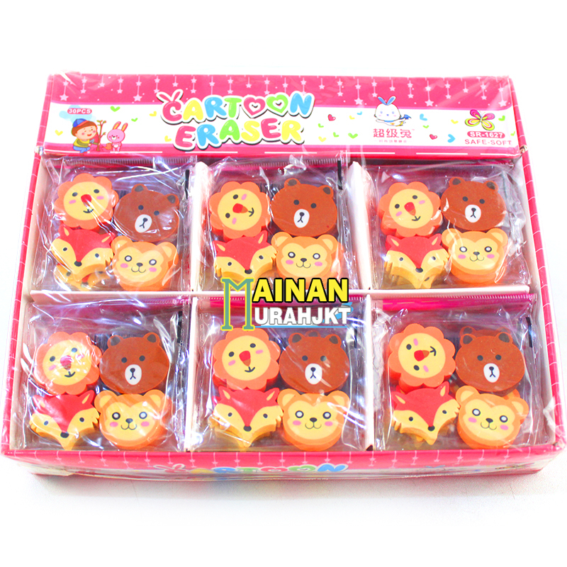 

FIGUREANS ATK PENGHAPUS ANIMAL SR1627 MOTIF KEPALA ANIMAL ISI 4PCS PERLENGKAPAN SEKOLAH PENGHAPUS PENSIL