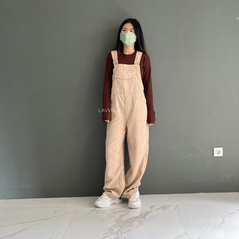 LAVVELA ISABELLA CORDUROY OVERALL JUMPSUIT