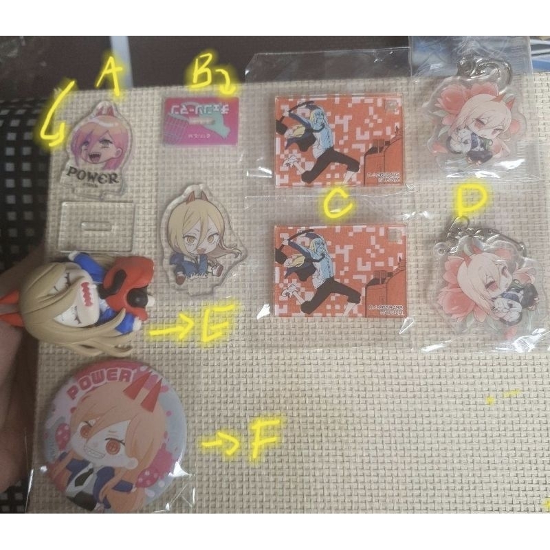 Official Merchandise Chainsaw Man Power Acrylic Stand Keychain Pin Badge Onemutan