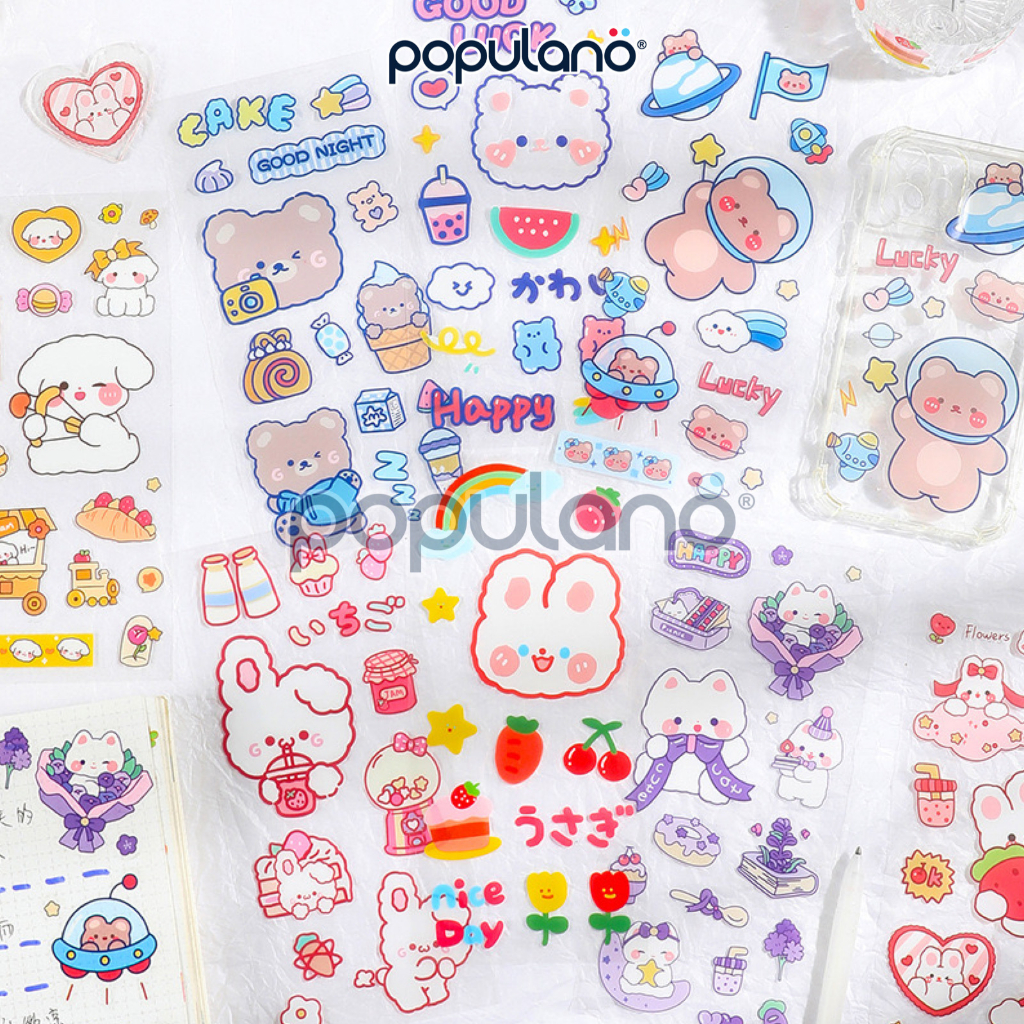 

DIY Sticker Dekorasi Cute Stiker Momo Aesthetic Buku Diary Lucu Botol Tumblr