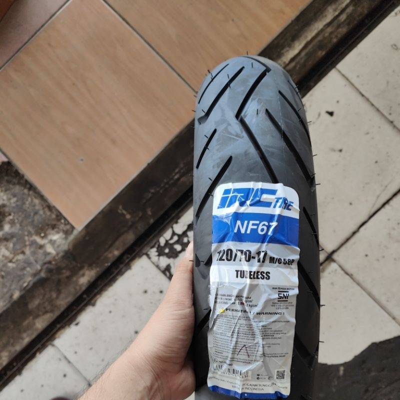 ban luar irc tubeless 120/70-17 nf67 (stdr ban blkg jupiter mx king)
