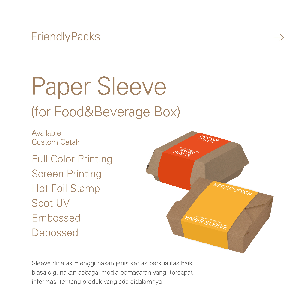 

Custom Cetak Desain Paper Belt / Sleeve Packaging Makanan