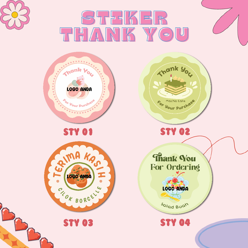 

[mp73] 260pcs STIKER THANK YOU MURAH UNTUK OLSHOP STIKER LABEL UCAPAN TERIMAKASIH STIKER SEGEL BOX