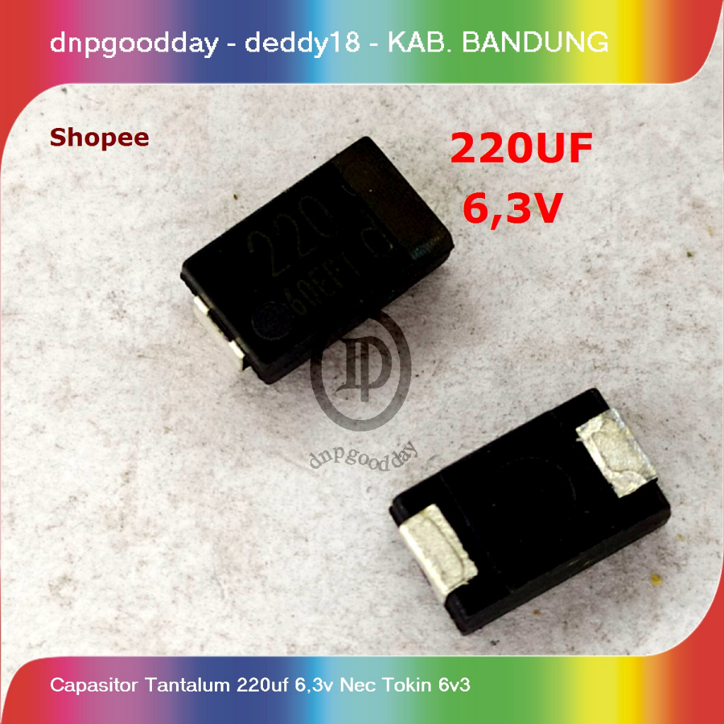 capasitor tantalum 220uf 6,3v nec tokin 6v3