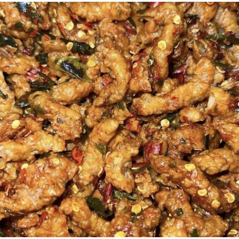 

Usus goreng krispi extra pedas daun jeruk 1kg