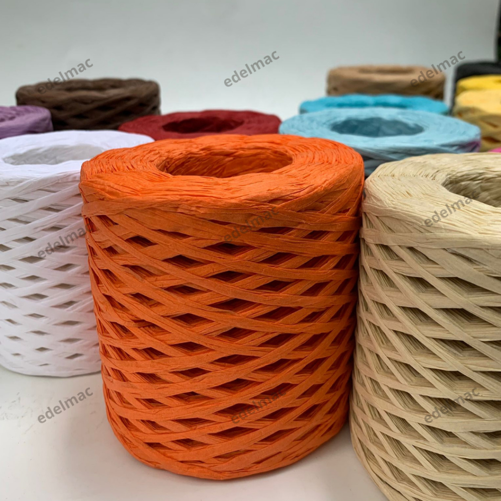 

Tali Kertas Rajut Rafia Paper Rope Yarn Knitting Tas Bag Hat Flower Packing Hampers Handcraft Diy