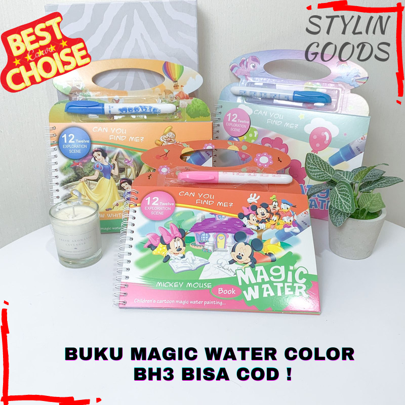 

BUKU MAGIC WATER COLOR BH3 PRINCESS LITTLE PONY MICKEY MINNIE / MAGIC PEN WATER CAN YOU FIND ME / BISA COD