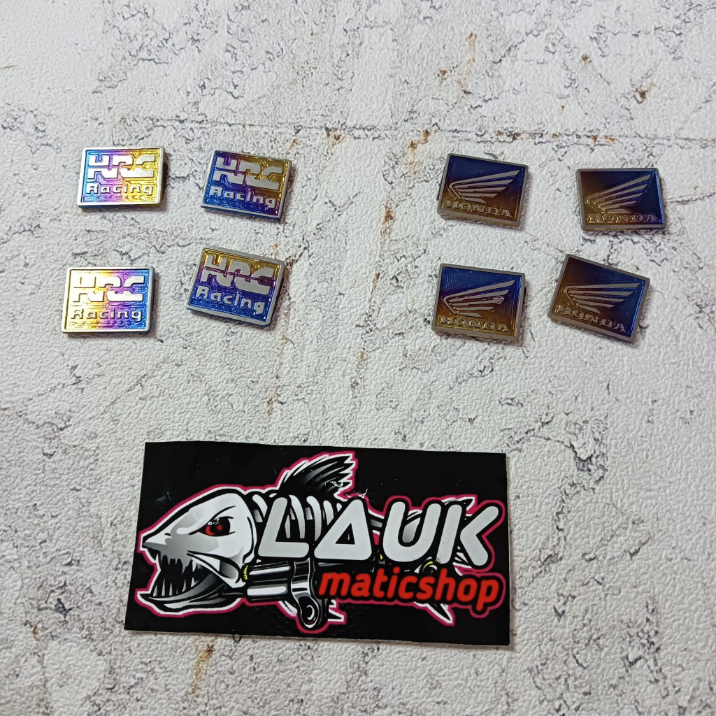 emblem titanium logo honda & hrc emblem titanium batok speedometer