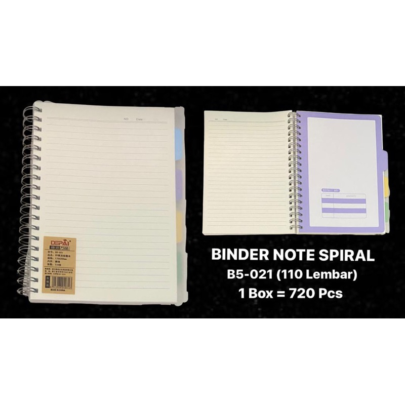 

BINDER NOTE B5 NOTEBOOK Spiral Fancy Lucu B5/ MAP BINDER B5-021 110 lembar