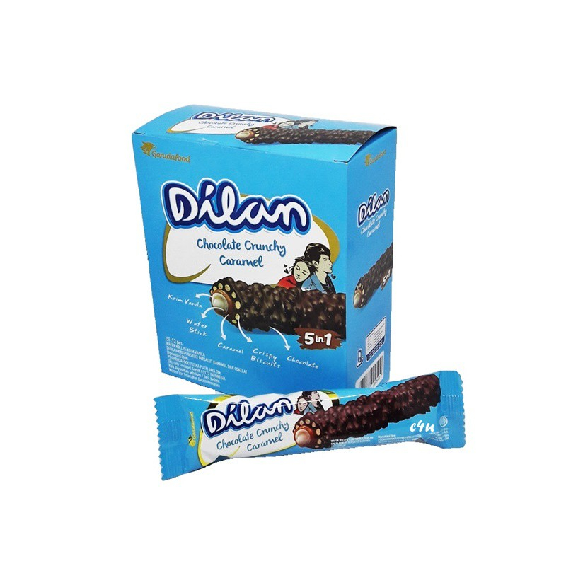 

DILAN COKLAT CRUNCY CARAMEL DUS ISI 12 - 24G