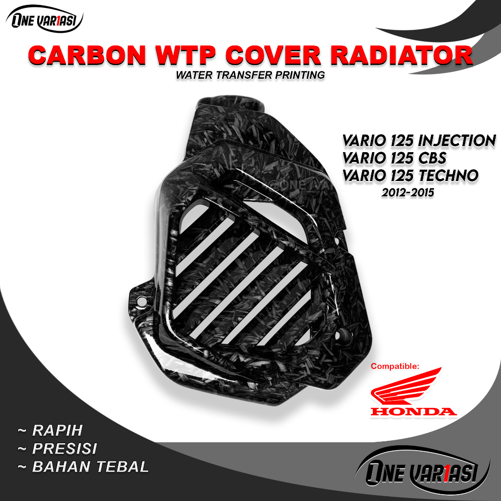 COVER TUTUP RADIATOR CARBON FORGED KARBON VARIO 125 OLD VARIO 125 TECHNO