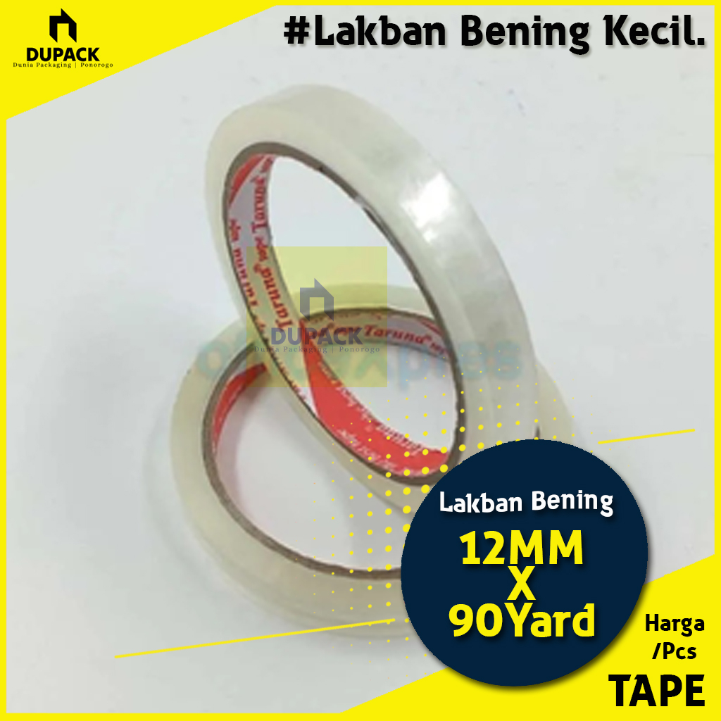 

Isolasi Lakban Bening Kecil 1/2 Inch x 90 Yard Berkualitas
