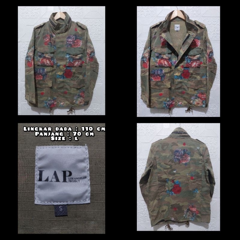 Jaket Parka Tactical M65 Merk LAP Warna Camo Second Original.