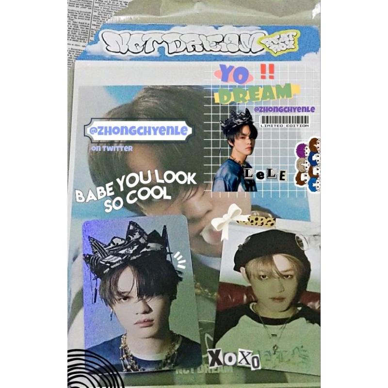 photocard Chenle crown beatbox holo set & sticker deco hotsa