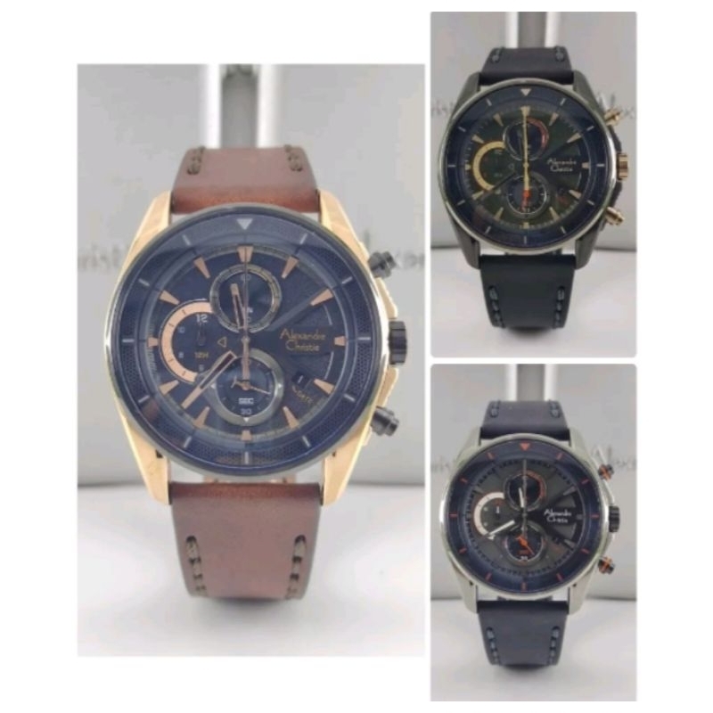 Original jam tangan pria Alexandre christie ac 6662 / ac6662 tali kulit