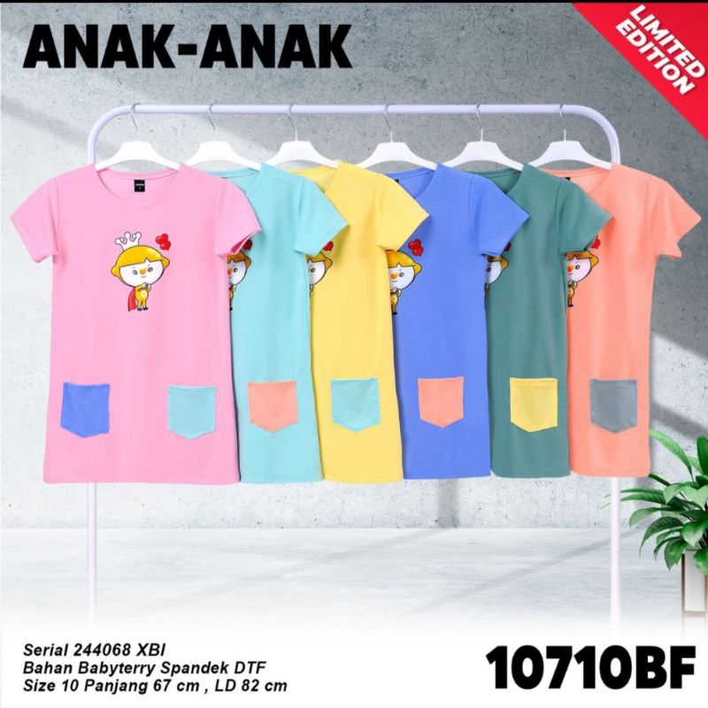 LEMONE 10710 DRESS ANAK DRESS KAOS UK 10