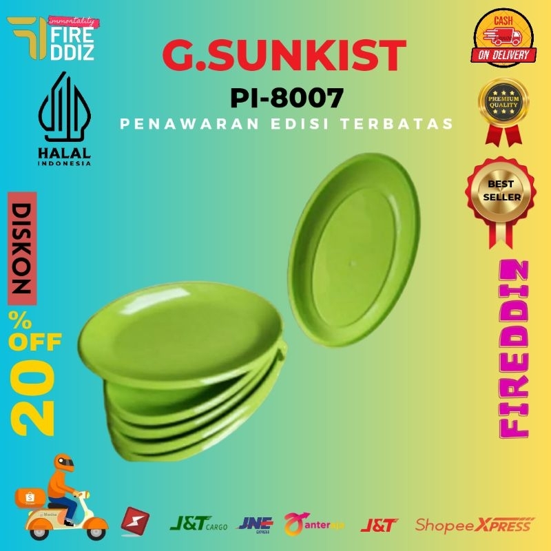 Piring Ikan Golden Sunkist PI-8007 , Piring Oval Besar Golden Sunkist oval golden sunkist