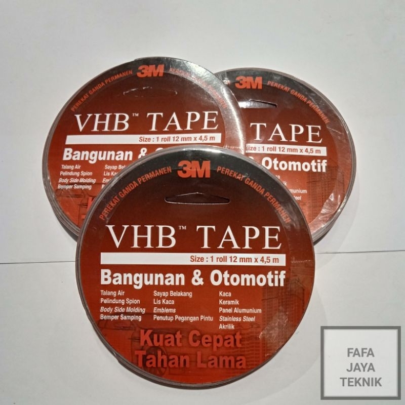 

3M DOUBLE TAPE VHB ORI DOUBLE TIP MOTOR MOBIL 12 mm 24 mm x 4.5 m TAPE OTOMOTIF & BANGUNAN 12mm 24mm x 4.5 m