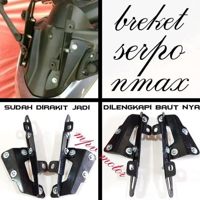 Breket Serpo Nmax Old & New Dudukan Spion R25 di Nmax - MF VARIASI MOTOR