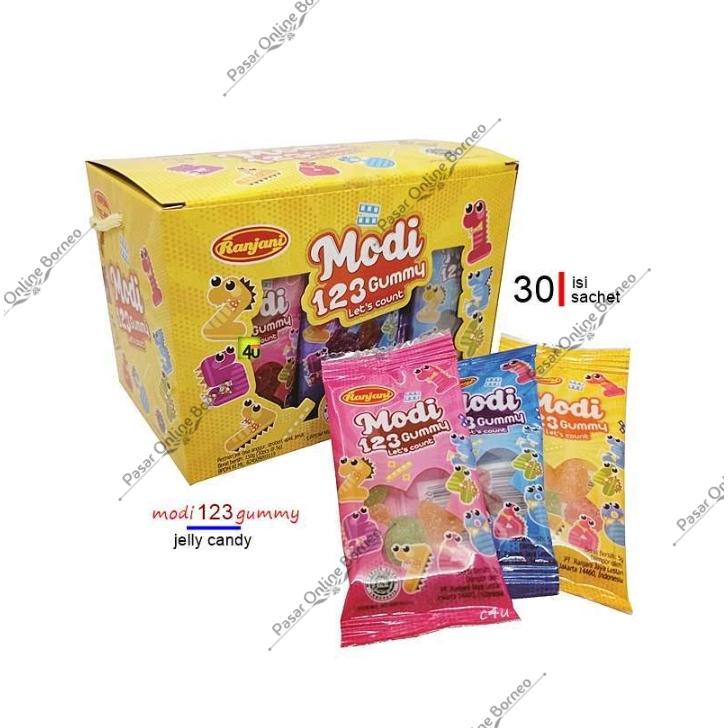 

Permen Modi 123 Gummy Lets Count isi 30pcs x 5gr