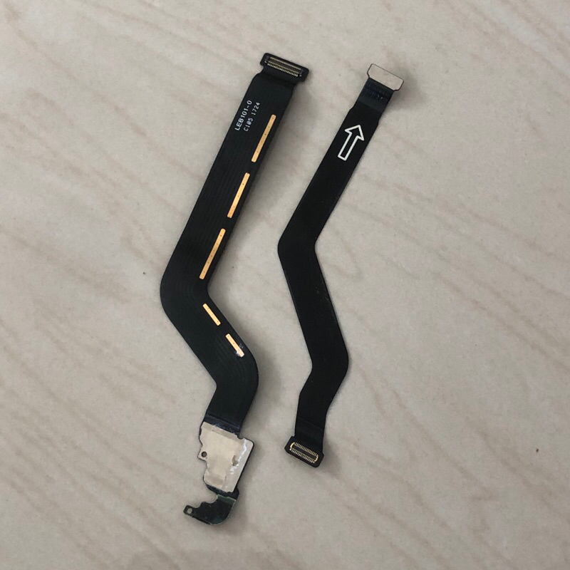 flexible penghubung mesin dengan papan bawah / socket lcd oneplus 5 original ori copotan