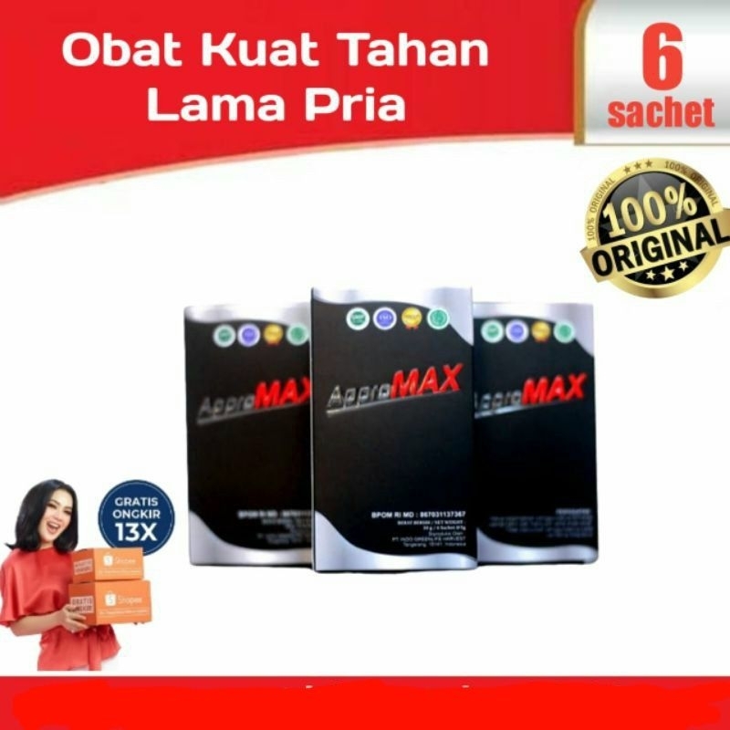 Paket 3 Box ApproMax Asli Suplemen Tahan Lama Obat Pria Mengatasi EDi