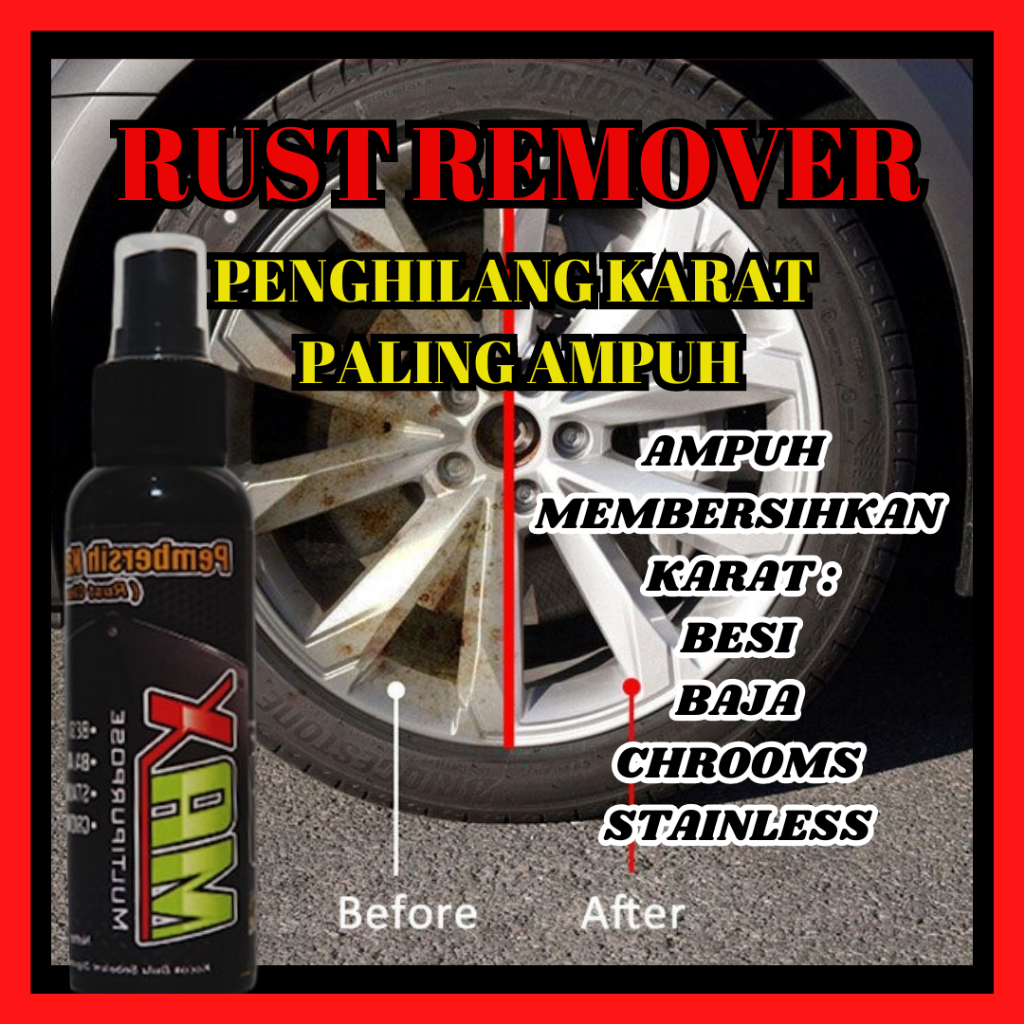 cairan pembersih penghilang karat mesin motor perontok karat knalpot motor besi stainless steel anti