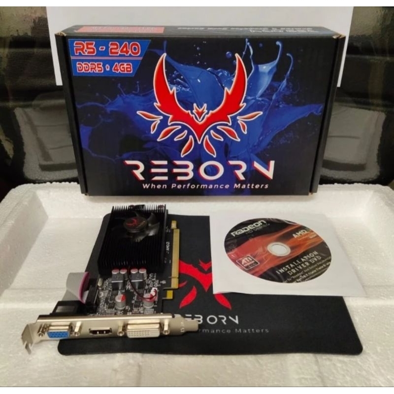 VGA CARD Ati Radeon AMD-R5 240 4GB DDR5 RADEON PCIE