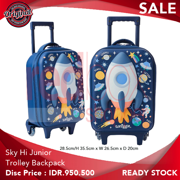 ORIGINAL Smiggle Sky Hi Junior Trolley Backpack