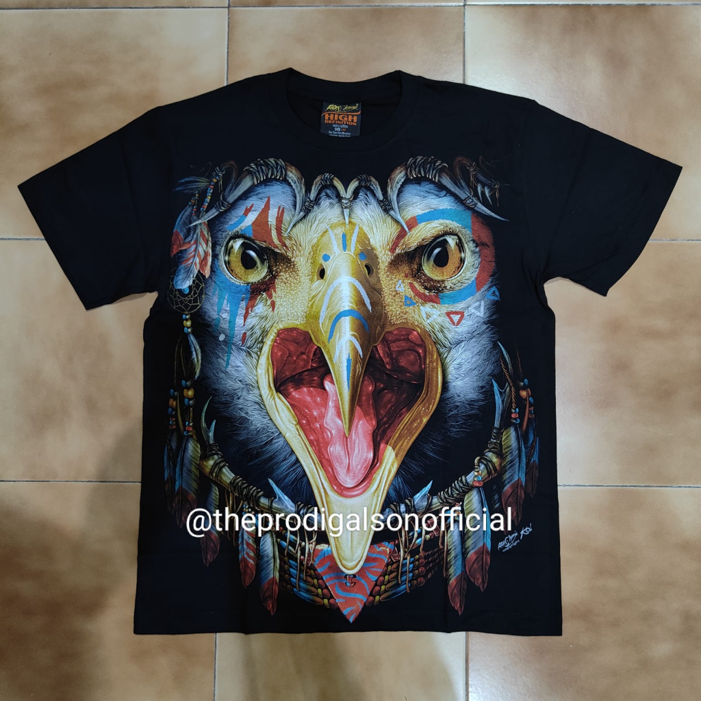 Kaos Rock Chang Import Size XXL Elang 3 HD Glow in The Dark