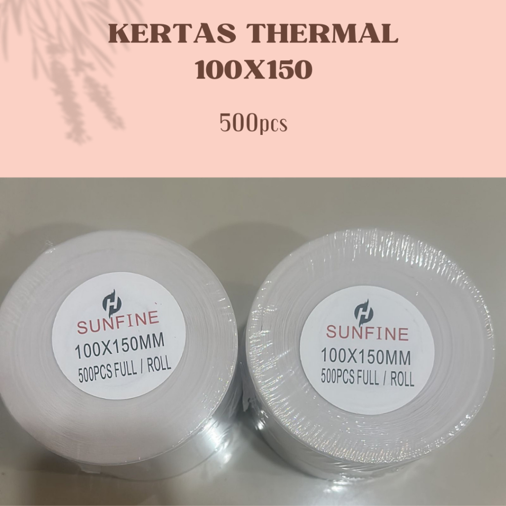 

kertas lebel thermal ukuran 100x150 500pcs