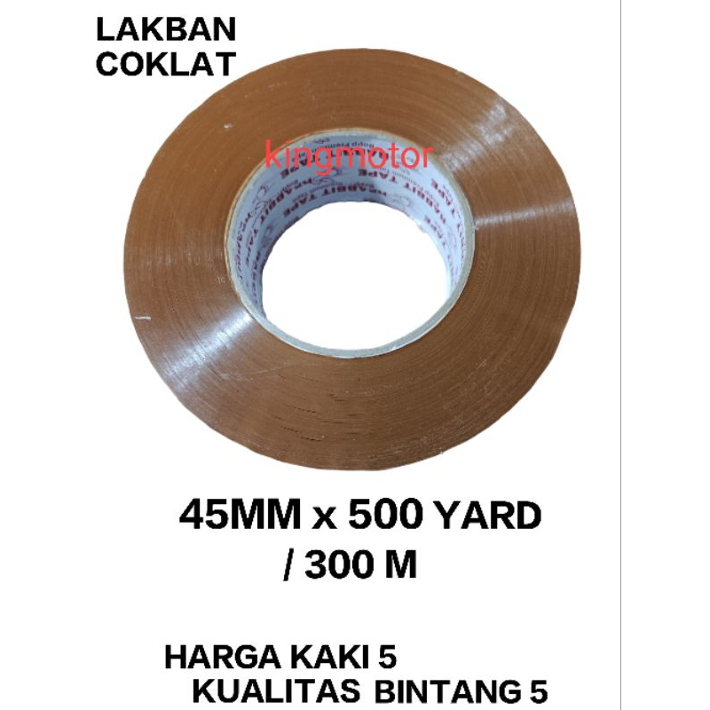 LAKBAN COKLAT ISOLASI COKLAT BENING 2 INCH X 500 YARD 45MM 300 METER JUMBO BESAR KUALITAS BAGUS