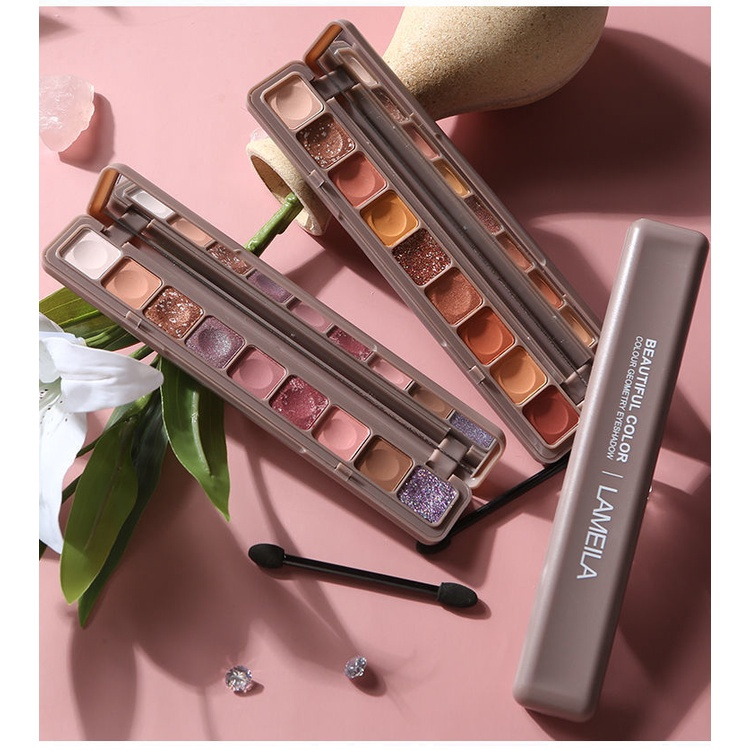 ORIGINAL LAMEILA 3600 Eyeshadow Palette 9 Warna Matte and Glitter/LAMEILA EYESHADOWW