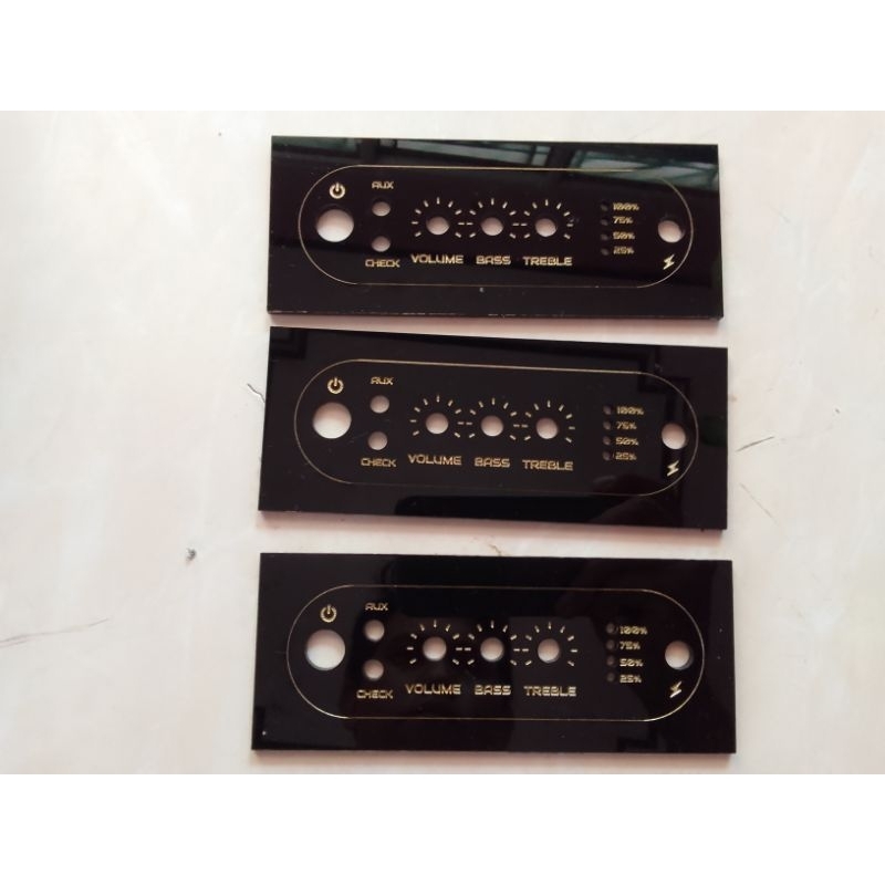 Panel tone control hitam solid 3 potensio untuk ZK 152T 302T
