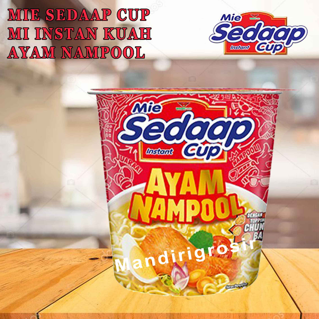 

Mie Instan Kuah * Mie Sedap Cup * Mie Rasa Ayam Nampol * 75gr