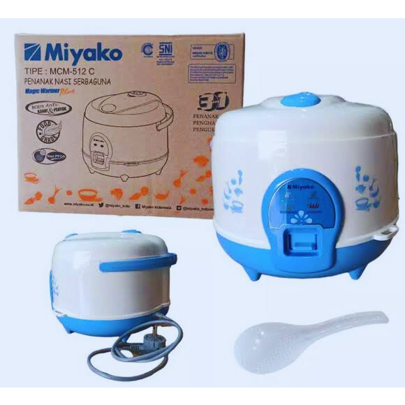 Magic Com Miyako 1,2 Liter MCM-512 Garansi Resmi Miyako | Penanak Nasi Rice Cooker Hemat Daya Low Wa