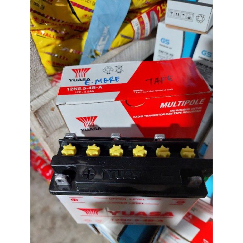 AKI BASAH BATERAI TAPE YUASA ORIGINAL 12N5.5-4B-A