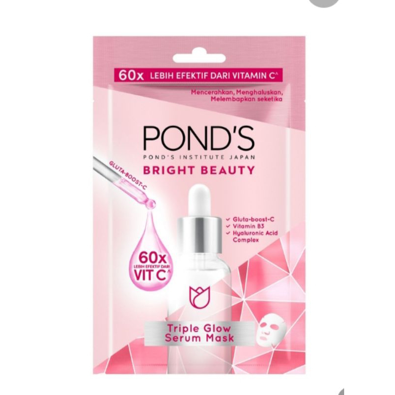 Ponds beauty triple glow serum mask