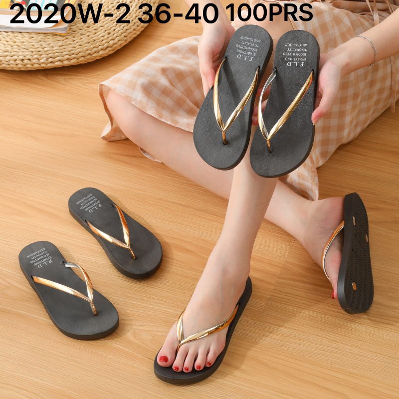 FLD 2020W-2 sandal jepit wanita tali emas