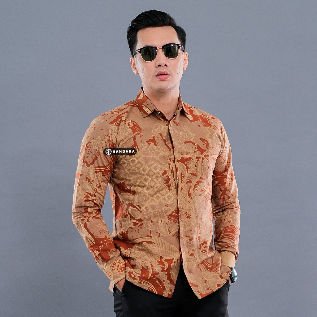 Handara Batik Premium Pria Lengan Panjang Slim Fit Furing - Artemis