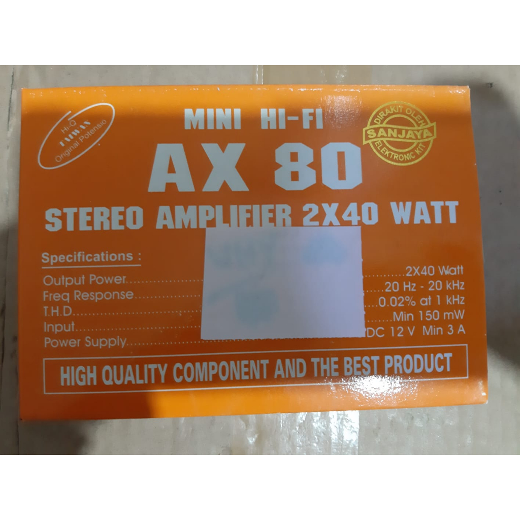 Kit Amplifier AX - 80 80W (2x40w) DC 12V ORIGINAL