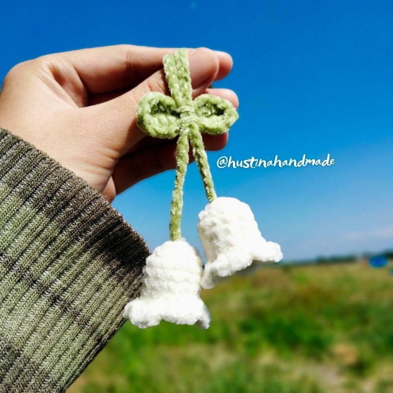 Lily Of The Valley | Crochet Lily Flower | Bunga Rajut | Gantungan Rajut Bunga Lily | Aksesoris Head