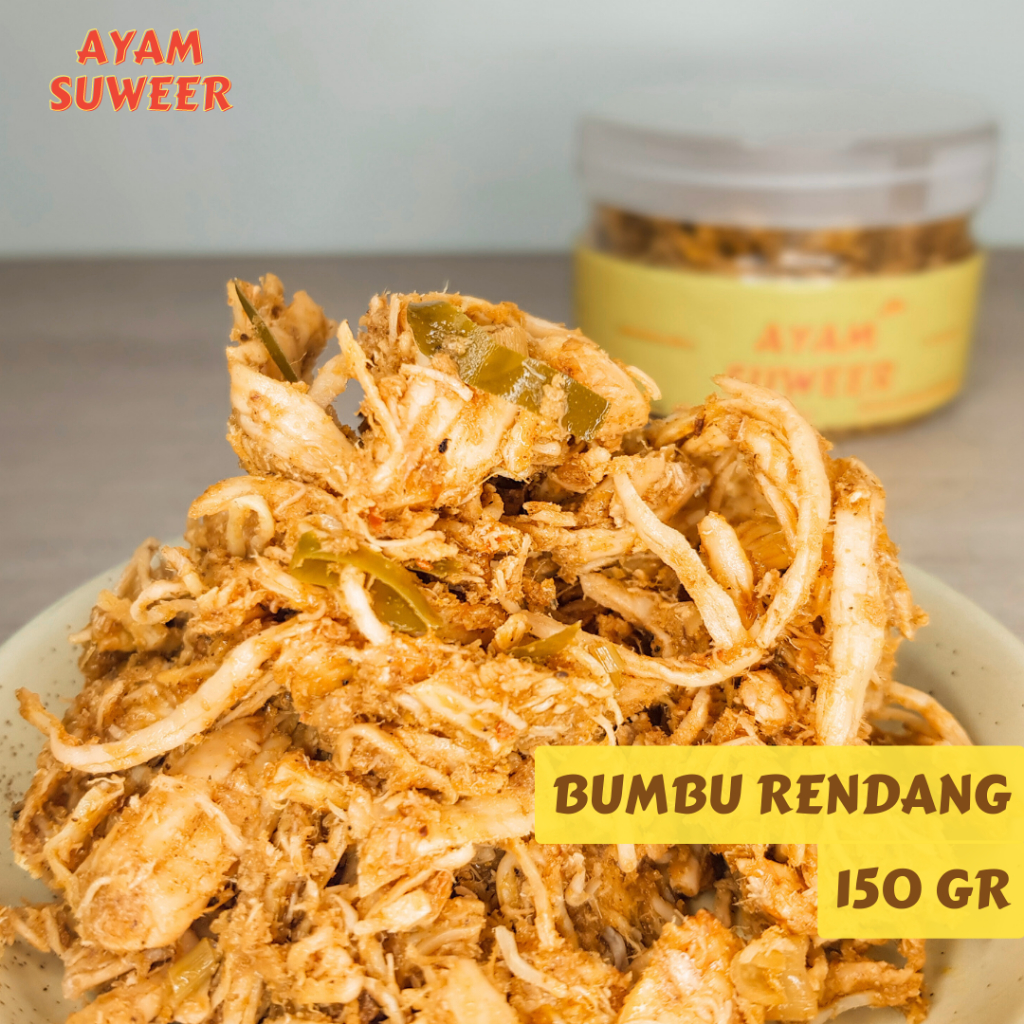 

AYAM SUWEER - Ayam Suwir Bumbu Rendang (Pedas&Manis) | Lauk Cepat Saji | Frozen Food | Ayam Rendang