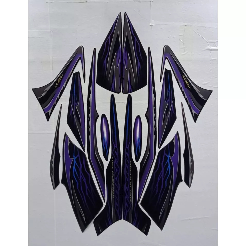 stiker striping yamaha vixion 2010 old hitam lis body standar original