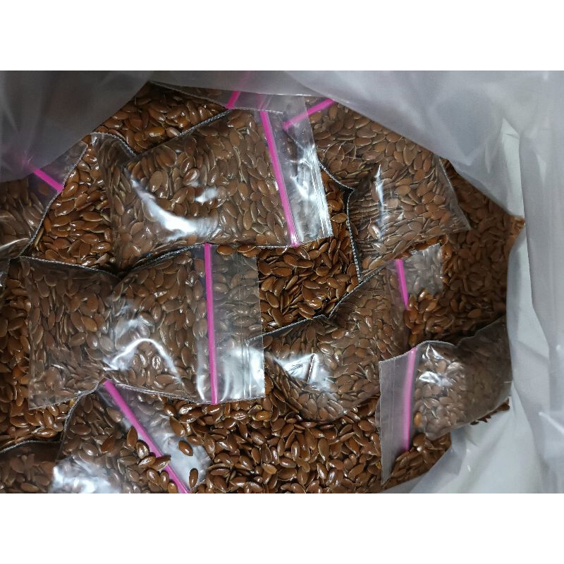 Linseed Flaxseed biji rami untuk kenari finch lovebird branjangan