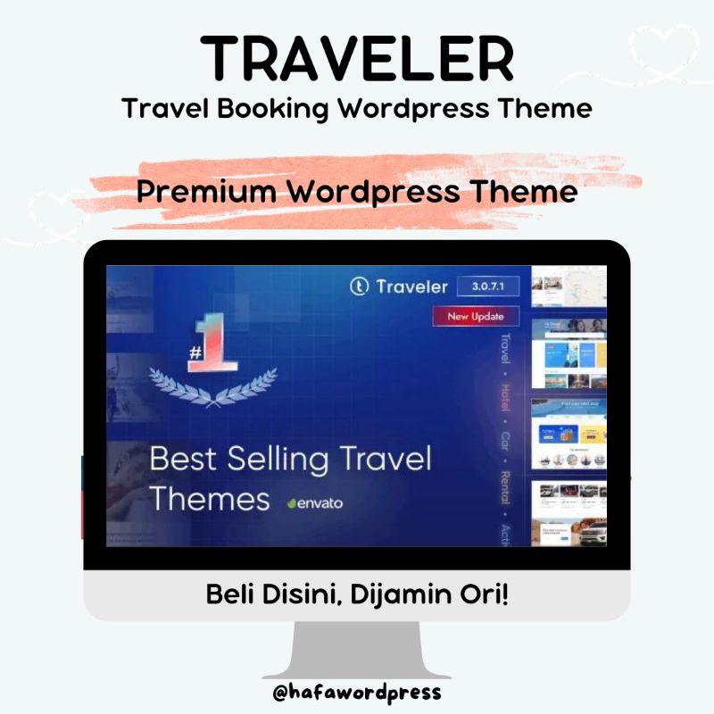 Traveler - Travel Booking Wordpress Theme + Bonus / Premium Theme Wordpress