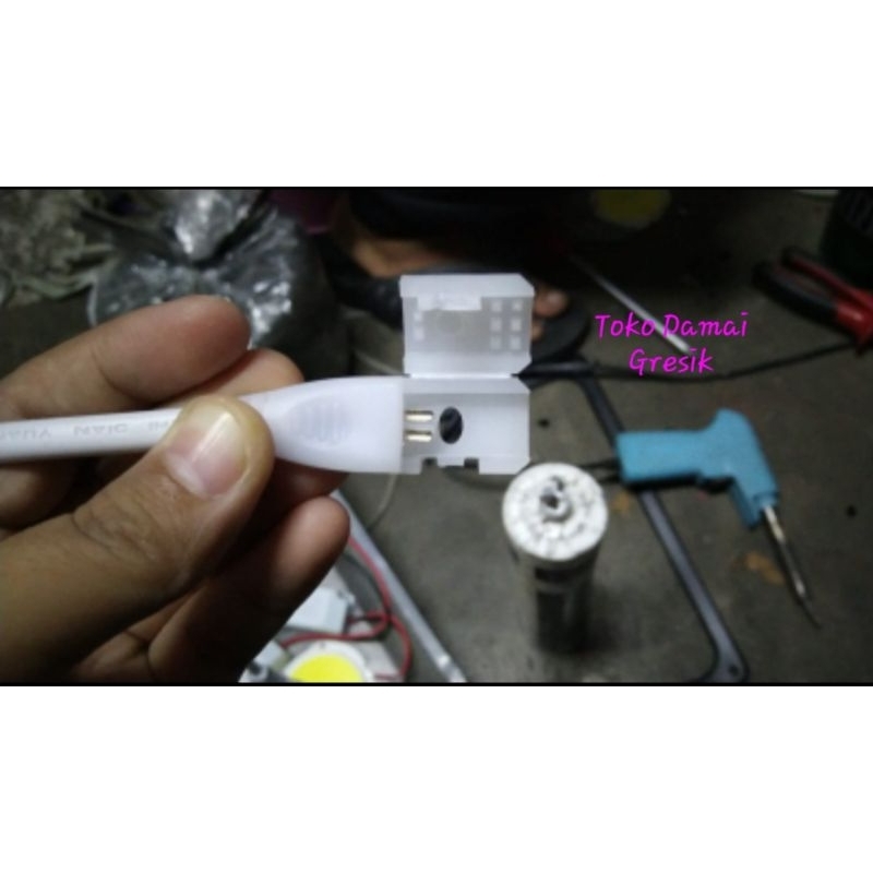Soket Jepit Led Strip 5mm+TUTUP model jepit  2835/3014/5050B kualitas bagus. sambungan lampu selang 