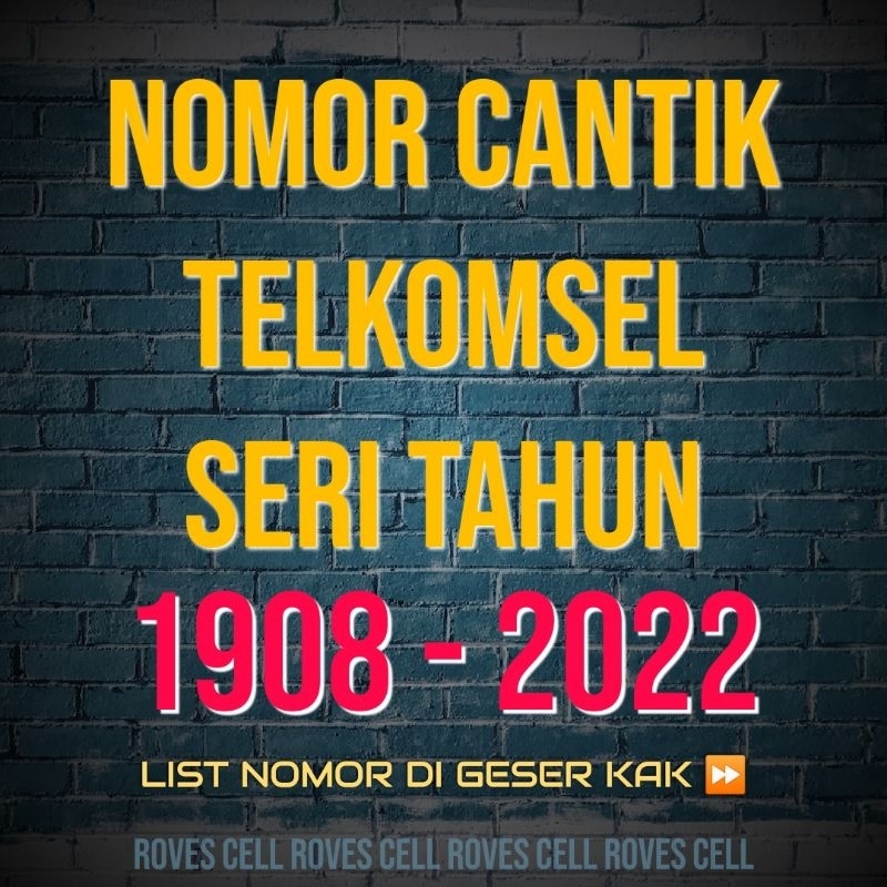 NOMOR CANTIK TELKOMSEL 4G LTE SERI TAHUN RAPI KARTU AS SAKTI COMBO SERI TAHUN 1983 1984 1985 1986 19