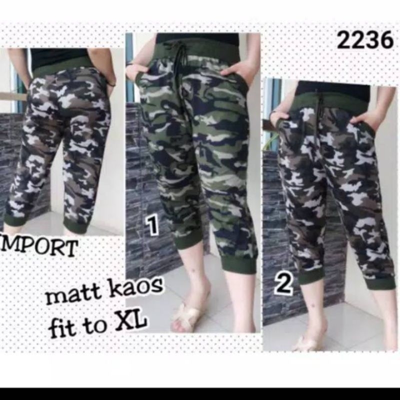 CELANA ARMY WANITA SEBETIS / CELANA WANITA LORENG 7/8 IMPORT / JOGGER LORENG IMPORT