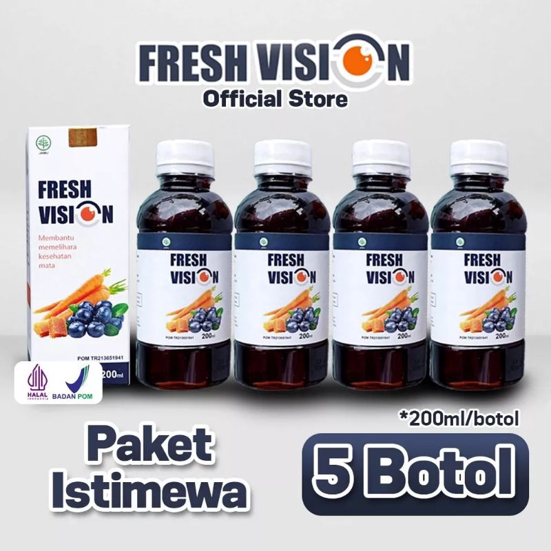 

Fresh Vision Madu Herbal Alami Solusi Mata Minus Paket 5 Botol